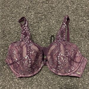 NWT Adore Me lace Elegant Purple Lace Bra, 34D